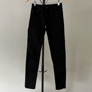 All Saints Mast Jet Black Skinny Jeans, Size 24.